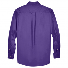 Harriton M500 Easy Blend Long-Sleeve Twill Shirt with Stain Release - Team Purple