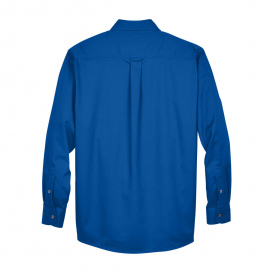 Harriton M500T Men\'s Tall Easy Blend Long Sleeve Twill Shirt with Stain Release - French Blue