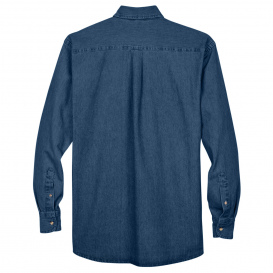Harriton M550 Men\'s 6.5 oz. Long Sleeve Denim Shirt - Dark Denim