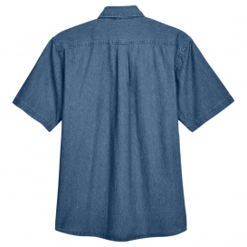 Harriton M550S Men\'s 6.5 oz. Short-Sleeve Denim Shirt - Light Denim