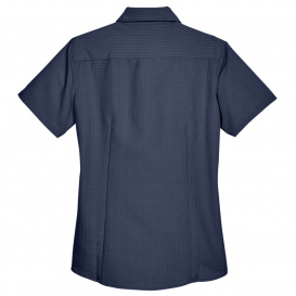 Harriton M560W Ladies Barbados Textured Camp Shirt - Navy
