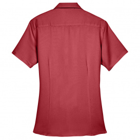Harriton M570W Ladies Bahama Cord Camp Shirt - Tile Red