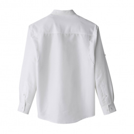Harriton M580L Men's Key West Long Sleeve Performance Staff Shirt - White