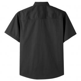 Harriton M585 Men\'s Advantage IL Short-Sleeve Work Shirt - Black