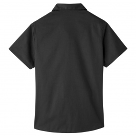 Harriton M585W Ladies Advantage IL Short-Sleeve Work Shirt - Black