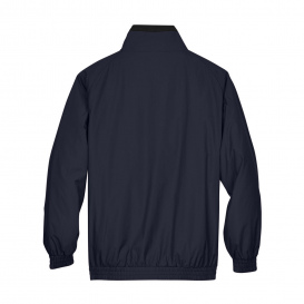 Harriton M740 Adult Fleece Lined Nylon Jacket - Navy/Black