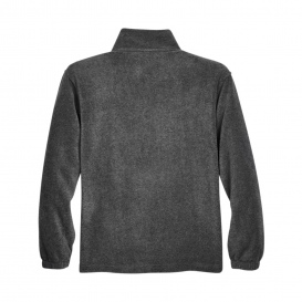Harriton M980 Adult 8 oz. 1/4-Zip Fleece Pullover - Charcoal