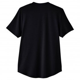 North End NE100W Ladies Jaq Snap-Up Stretch Performance Henley - Black