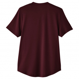 North End NE100W Ladies Jaq Snap-Up Stretch Performance Henley - Burgundy