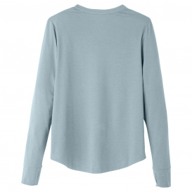 North End NE400W Ladies Jaq Snap-Up Stretch Performance Pullover - Opal Blue