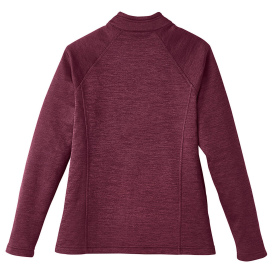 North End NE712W Ladies Flux 2.0 Full-Zip Jacket - Burgundy Heather/Olympic Blue