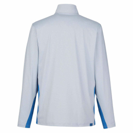 PUMA Golf PG410 Mesa Stripe Quarter-Zip - Lake Blue/Bright White