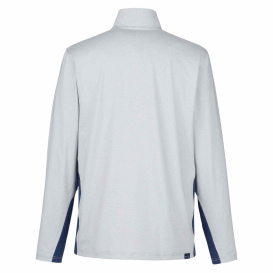 PUMA Golf PG410 Mesa Stripe Quarter-Zip - Navy Blazer/Bright White