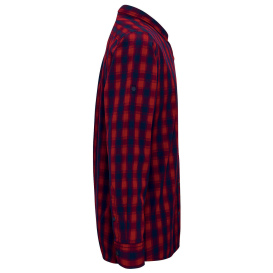 Reprime RP250 Men\'s Mulligan Check Long-Sleeve Cotton Shirt - Red/Navy