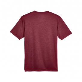 Team 365 TT11HY Youth Sonic Heather Performance T-Shirt - Sport Maroon Heather