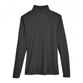 Team 365 TT31HW Ladies Zone Sonic Heather Performance Quarter-Zip - Black Heather
