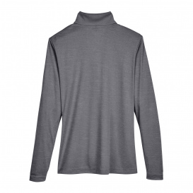 Team 365 TT31HW Ladies Zone Sonic Heather Performance Quarter-Zip - Dark Grey Heather