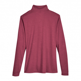 Team 365 TT31HW Ladies Zone Sonic Heather Performance Quarter-Zip - Sport Maroon Heather