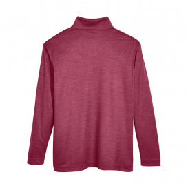 Team 365 TT31HY Youth Zone Sonic Heather Performance Quarter-Zip - Sport Maroon Heather
