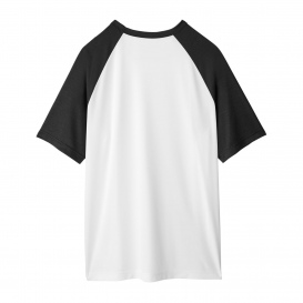 Team 365 TT62 Unisex Zone Colorblock Raglan T-Shirt - White/Black Heather