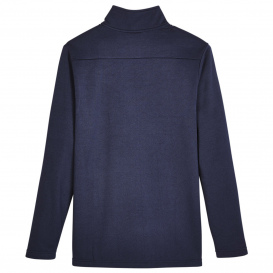 UltraClub UC792 Men\'s Coastal Pique Fleece 1/4-Zip - Navy