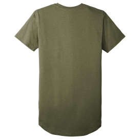 Bella + Canvas BC3006 Men's Long Body Urban Tee - Heather Olive | Full ...