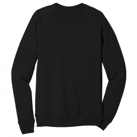 Bella + Canvas BC3901 Unisex Sponge Fleece Raglan Sweatshirt - Black