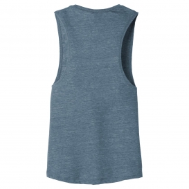 Bella + Canvas BC8803 Women's Flowy Scoop Muscle Tank - Denim Slub