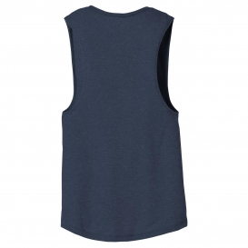 Bella + Canvas BC8803 Women's Flowy Scoop Muscle Tank - Heather Navy