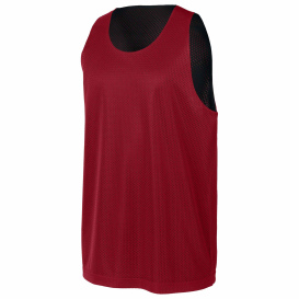 Sport-Tek ST5000 PosiCharge Reversible Mesh Tank - Black/Deep Red