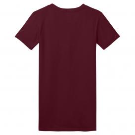 District DT5001 Women\'s Fitted The Concert Tee - Maroon