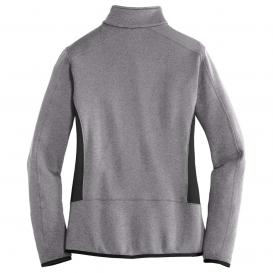 Eddie Bauer EB239 Ladies Full-Zip Heather Stretch Fleece Jacket - Grey Heather