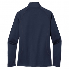 Eddie Bauer EB247 Ladies Smooth Fleece Base Layer Full-Zip - River Blue