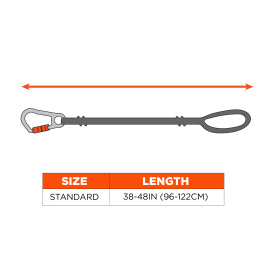 Ergodyne Squids 3104F(x) Tool Lanyard - Carabiner and Choke Loop - 10lbs