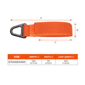 Ergodyne Squids 3172 Anchor Strap Hook & Loop Closure for Tool Tethering - 5lbs/2.3kg
