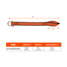 Ergodyne Squids 3177 Anchor Anchor Choke Strap for Tool Tethering - 60lbs/27kg