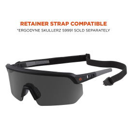 Ergodyne Aegir 55063 Safety Glasses - Black Frame - Smoke Polarized Anti-Fog Mirror Lens