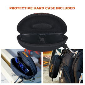 Ergodyne Sixten 58260 Safety Glasses - Smoke Frame - Gray Polarized Anti-Fog Lens