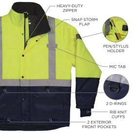 Ergodyne N-Ferno 6478 Type R Class 2 Hi-Vis Freezer Jacket