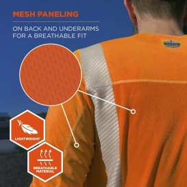 Ergodyne Chill-Its 6688 Class 2 Long Sleeve Cooling Safety Shirt with UV Protection - Orange