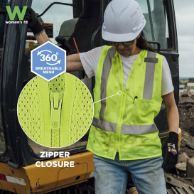 Ergodyne GloWear 8210ZW-S Type R Class 2 Womens Safety Vest - Lime