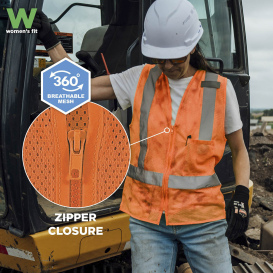 Ergodyne GloWear 8210ZW-S Type R Class 2 Womens Safety Vest - Orange