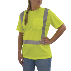 Ergodyne GloWear 8274 Type R Class 2 Women\'s Essential Short Sleeve T-Shirt - Lime