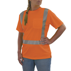 Ergodyne GloWear 8274 Type R Class 2 Women\'s Essential Short Sleeve T-Shirt - Orange