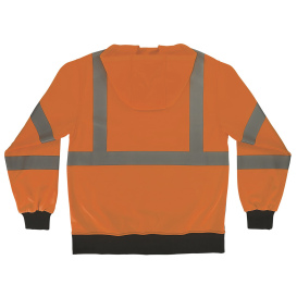 Ergodyne GloWear 8311BK Type R Class 3 Essential Black Bottom Hooded Sweatshirt - Orange