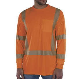 Ergodyne GloWear 8370 Type R Class 3 Performance Long Sleeve T-Shirt - Orange