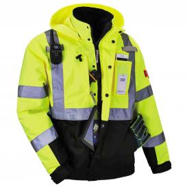 Ergodyne GloWear 8381 Type R Class 3 Performance 3-in-1 Bomber Jacket - Yellow/Lime