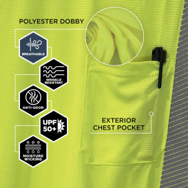 Ergodyne GloWear 8387 Type R Class 3 Performance Long Sleeve T-Shirt - Lime