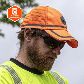 Ergodyne GloWear 8930 Hi-Vis Baseball Cap - Orange