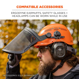 Ergodyne Skullerz 8989 Mesh Face Shield with Adapter for Hard Hat